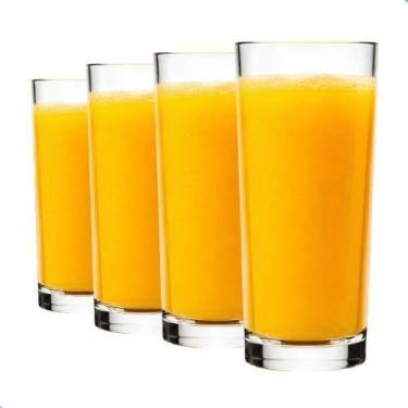 Imagem de Jogo De Copos Em Vidro Kit 6 Peças Cozinha Água Suco Drink - Importado