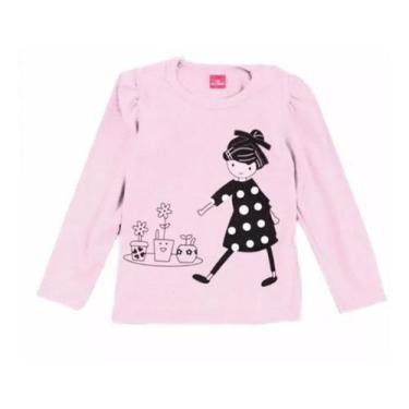 Imagem de Blusa Camisa Infantil Feminina Algodão Baby Girl 3,5 /A 4 Anos - Rosa