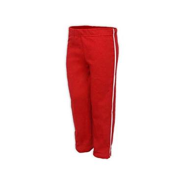 Imagem de Calça de Moletom Infantil Vermelho Tamanho 08