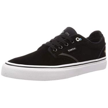 Imagem de Emerica Tênis masculino Dickson cano baixo Vulc Skate, Preto/branco/dourado, 10