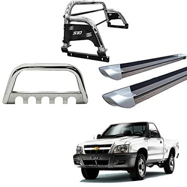 Imagem de Kit Quebra Mato+Santo Ant H3+Estribo Pers S10 94/11 Cromo CS