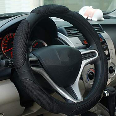 Imagem de TOTVOV Capa de volante universal para carro com design esportivo 3D Clothcar/Flocagem para Honda Civic CRV Accord Civic CRV Odyssey