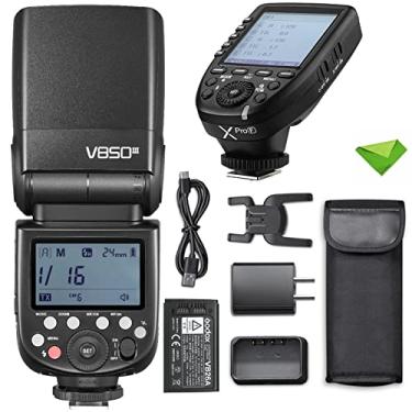 Imagem de GodoxV850III Flash com Godox Xpro-F Flash Trigger 7.2V/2600mAh HSS 1/8000 2.4G 1.5s Tempo de Reciclagem 450 Full Power Pops Flash Câmera Flash Speedlight para Câmeras DSLR com Hot Shoes Padrão