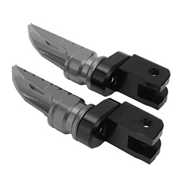Imagem de Peg dianteiro da motocicleta, apoios para os pés da motocicleta cônicos 2 peças T6063 substituição de superfície anodizada de liga de alumínio para MV AGUSTA F3 675 todo o ano para(cinza)