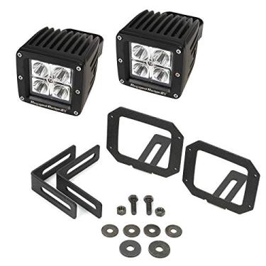 Imagem de Rugged Ridge Kit de luz 11232.28, suportes quadrados, quadrados; 07-18 Jeep Wrangler JK