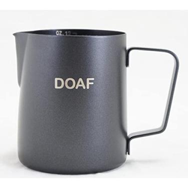 Imagem de Jarra Cremeira Leiteira Pitcher Inox 350ml Com Marcação Interna de ML e OZ (BLACK)