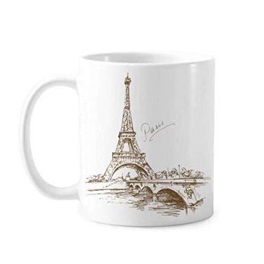 Imagem de Caneca Torre Eiffel Paris França Cerâmica Café Porcelana Utensílios de Mesa