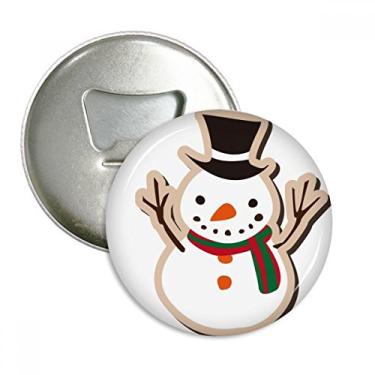 Imagem de Emblema multifuncional com ímã de geladeira, tema de Natal, boneco de neve