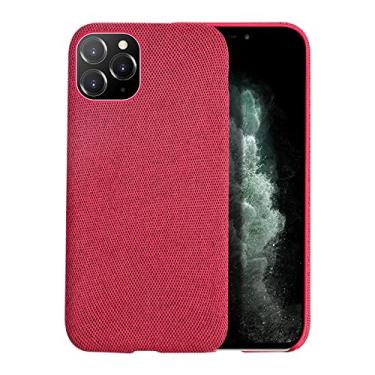 Imagem de Capa de telefone celular para iphone 11 pro max luxo textura de tecido macio capa de tpu para iphone 12 6 6s 7 8 plus para iphone x xr xs max shell vermelho para iphone se 2020
