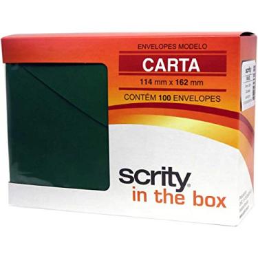 Imagem de Scrity Ccp 430.11, Envelope Carta Colorido 114X162 Brasil 80G, Verde oscuro, Pacote Com 100 unidades