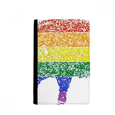 Imagem de Porta-passaporte de porco lésbico gay arco-íris LGBT Notecase Burse capa carteira porta-cartões