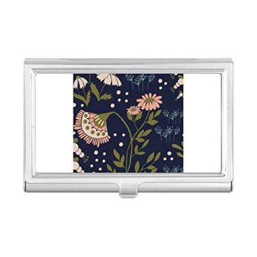 Imagem de Porta-cartões de visita com tinta de flor selvagem rosa