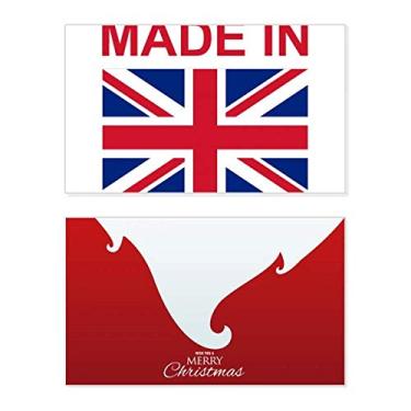 Imagem de Made in United Kingdom Country Love Holiday Merry Christmas Cartões de parabéns Mensagem de Natal