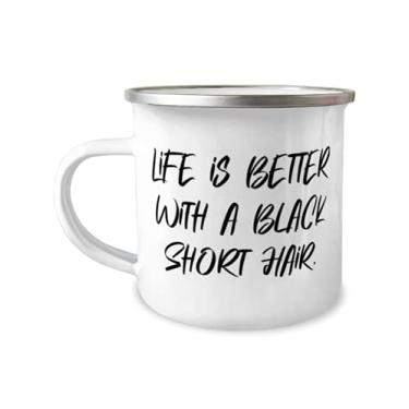 Imagem de Gato de cabelo curto preto exclusivo, Life is Better With a Black Short Hair, Epic Birthday dos amantes de gatos