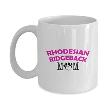 Imagem de Caneca divertida Rhodesian Ridgeback para casal - Rhodesian Ridgeback Dad - Rhodesian Ridgeback Mom - Presentes para amante Rhodesian Ridgeback - Ideia única de presente de cerâmica (Mom)