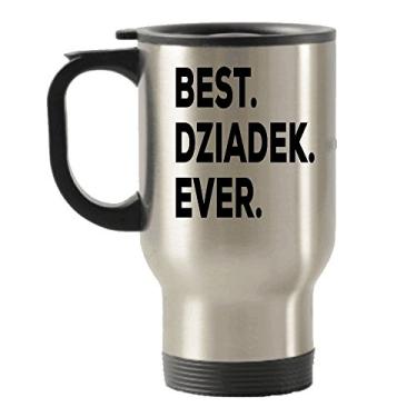 Imagem de Dziadek Caneca de viagem – Melhor caneca Dziadek Ever Travel com isolamento térmico – Para uma ideia de presente – Adicione a um conjunto de caixa de presente – para Dia das Mães – Presentes que dizem Dziadek