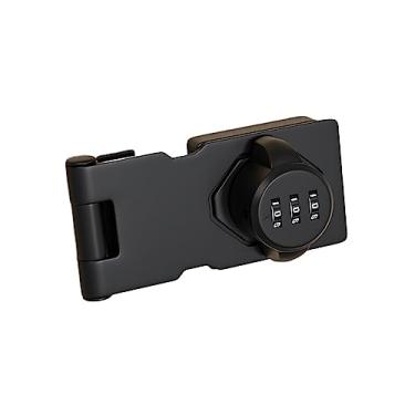 Imagem de Baoblaze Fechadura de combinação de armário, fechadura de ferrolho com senha, fechadura de porta de armário sem chave com parafusos, fechadura de privacidade, PRETO