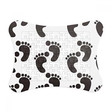 Imagem de Moldura preta com contorno simples protege animal quebra-cabeça decoração de imagem ornamento de jogo quebra-cabeça