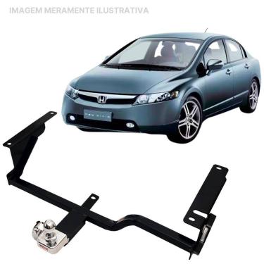 Imagem de Engate Reboque Rabicho Fixo Honda Civic 2001 a 2006 450Kg