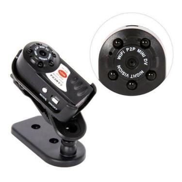 Imagem de Mini Câmera Ip Q7 Wi-Fi Spycam Espiã Cftv Visão Noturna Dvr - Pool