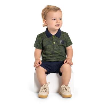 Imagem de Conjunto Com Camisa Polo E Bermuda Em Sarja Para Bebês Quimby
