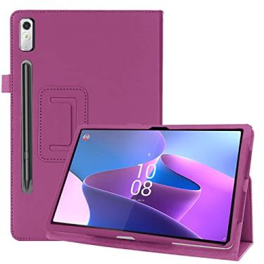 Imagem de Epicgadget Capa para Lenovo Tab P11 Pro Gen 2 / Tab P11 Pro (2ª geração) 11,2 polegadas lançado em 2022 - Capa fina e leve de couro PU dobrável com suporte (roxa)