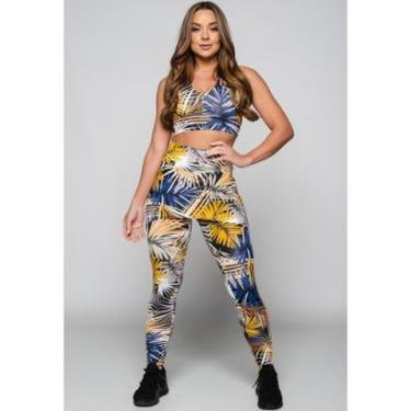 Imagem de Calça Legging Suplex Saia Tapa Bumbum Estampada Cintura Alta Fitness Mvb Modas-Feminino
