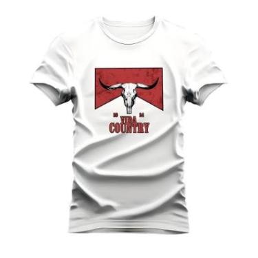 Imagem de Camiseta Plus Size Algodão Estampada Unissex T-Shirt Confortável Vida Boro-Unissex
