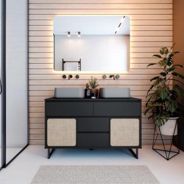 Imagem de Gabinete para Banheiro em Mdf Jungle Preto