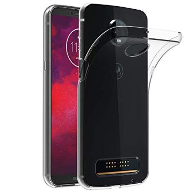 Imagem de Capa para Motorola Moto Z3 Play (6,0 polegadas) MaiJin Capa Traseira Transparente de Gel de Borracha TPU Macio