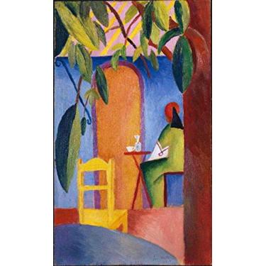 Imagem de Café Turco de August Macke - 30x50 - Tela Canvas Para Quadro
