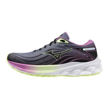 Imagem de Mizuno Tênis de corrida feminino Wave Skyrise 5 Roxy, Vento selvagem - preto, 38