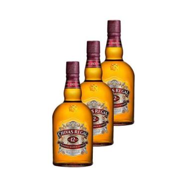 Imagem de Whisky Chivas Regal Escocês 12 Anos 1 Litro 3 Unidades