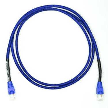 Imagem de Cabo de Rede Ethernet CAT6 Revestido em Tecido Azul/preto - 15 Metros 