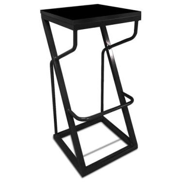 Imagem de Banco Alto Bistrô Industrial Banqueta Cozinha Balcão Área Gourmet Germ