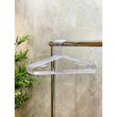 Imagem de Cabide Adulto Acrílico 8mm Kit C/ 50 Unidades - REI DO CABIDE SOROCABA