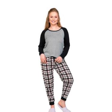 Imagem de Pijama Longo Raglan Bello Sonhos 2478 Xadrez - BLS Pijamas, Xadrez, GG
