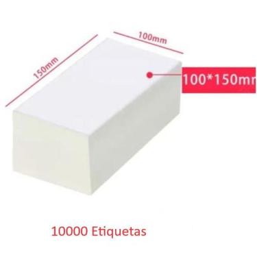 Imagem de Etiqueta Termica Bloco com 10.000 - Medida 10x15cm (100x150mm) Térmica