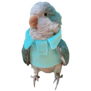 Imagem de CXYYXF Fantasia de pássaro fralda de pássaro terno de voo azul top roupas de pássaro cosplay foto adereço para papagaios periquito periquito calopsita animais pequenos vestuário (com fralda, P)