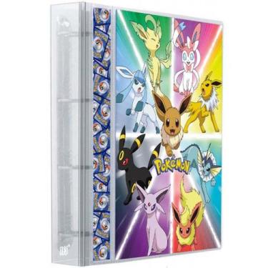 Imagem de Pasta Fichário Álbum Cristal Cartas Cards Pokémon Com 30 Folhas 9 Bols