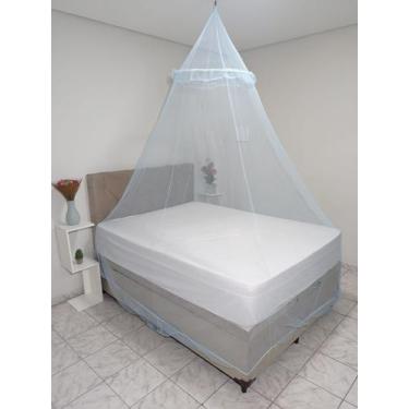 Imagem de Tela Mosquiteiro De Teto Protetor Casal Solteiro Berço Azul - Nordesul