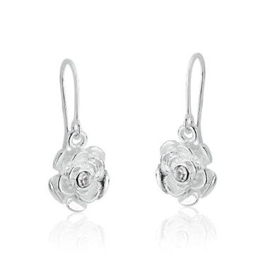 Imagem de Brinco Flower Revestido em Prata - VL ACCESSOIRES