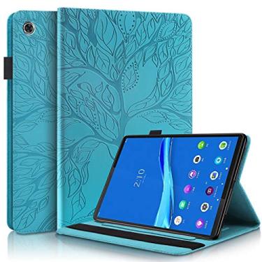 Imagem de Capa para Lenovo Tab M10 FHD Plus 10,2 polegadas, modelo 2020, capa de couro sintético com suporte para lápis e compartimento para cartão para tablet Lenovo Tab M10 Plus (2ª geração) TB-X606F/TB-X606X - Turquesa