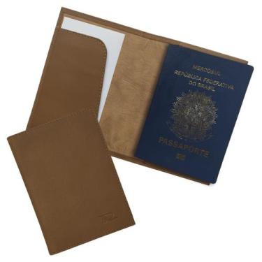 Imagem de Carteira Porta Passaporte Couro RFID Blocking 60-R Raffai Couros, Cara