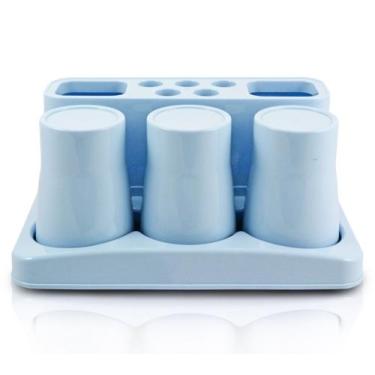 Imagem de Kit de Banheiro com 5 Peças Lifestyle Jacki Design Azul