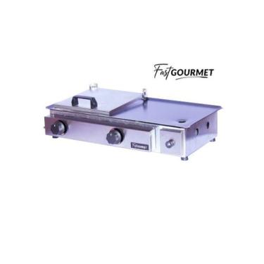 Imagem de Chapa De Lanche Porções Hot Dog a Gás Profissional Chapa De Lanchonete