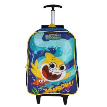 Imagem de Mochila Escolar De Rodinhas Baby Shark Infantil Amarelo - Luxcel, Baby