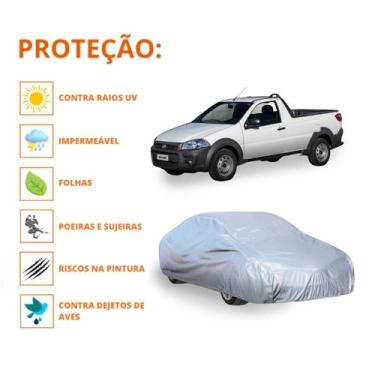 Imagem de Capa Cobrir Carro Fiat Strada Com Ótima Proteção Impermeável - Mosaner