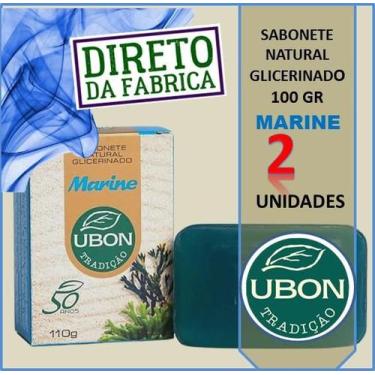 Imagem de kit com 2 Sabonetes Glicerinado Em Barra Ubon Marine Natural Pele Maci