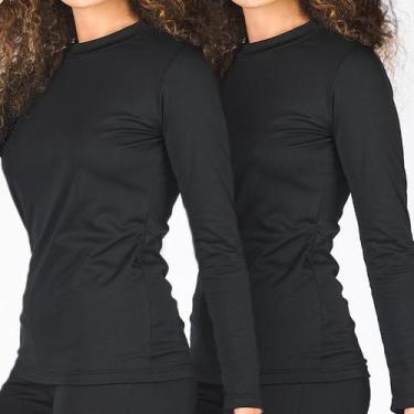 Imagem de Kit 2 Blusas Segunda Pele Térmicas Feminina - Shenus, GG